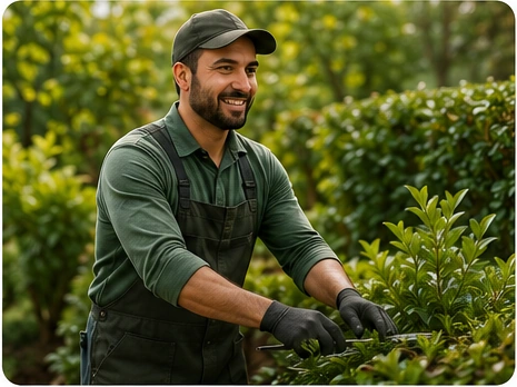 Trabajador de jardinería