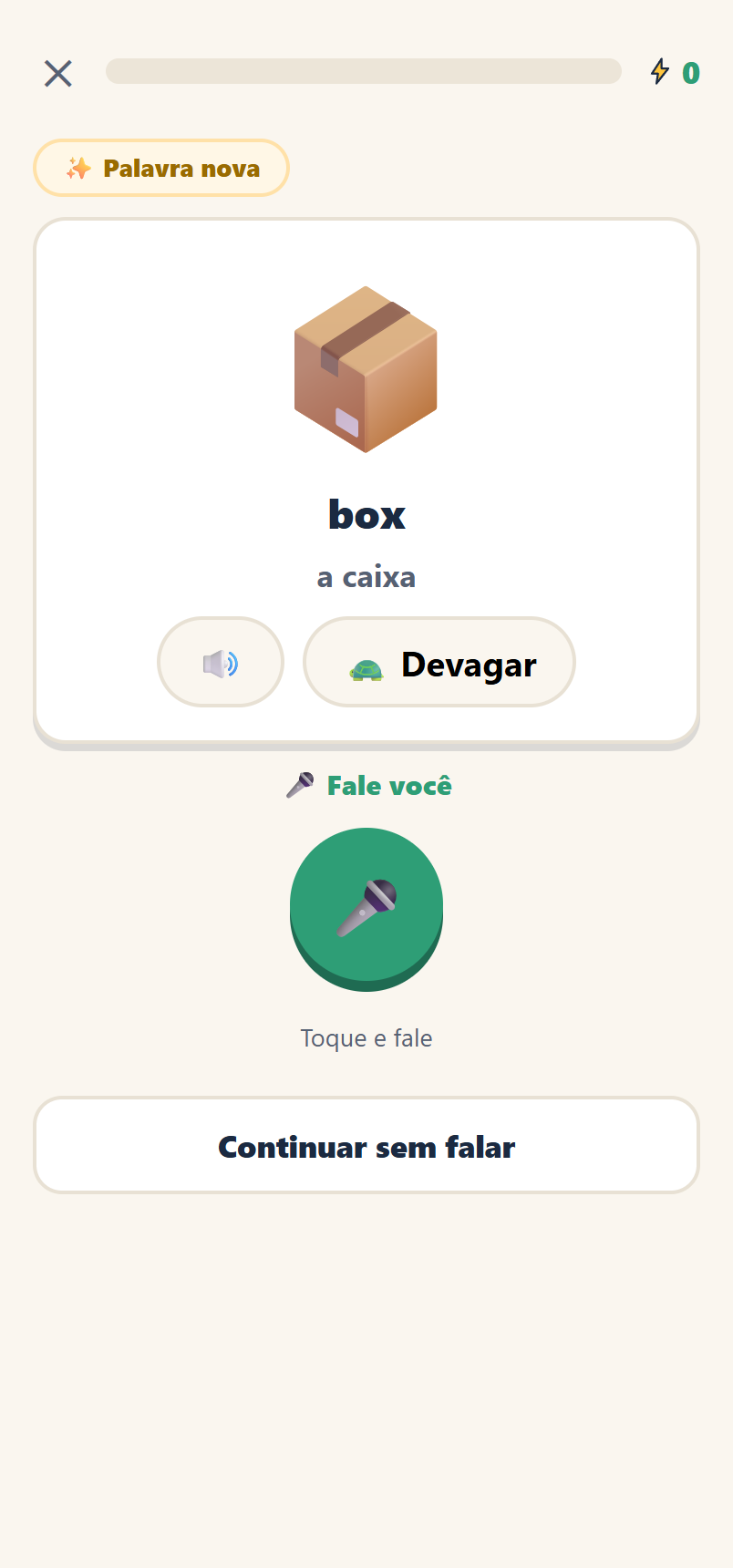 Prática de pronúncia da palavra shelf